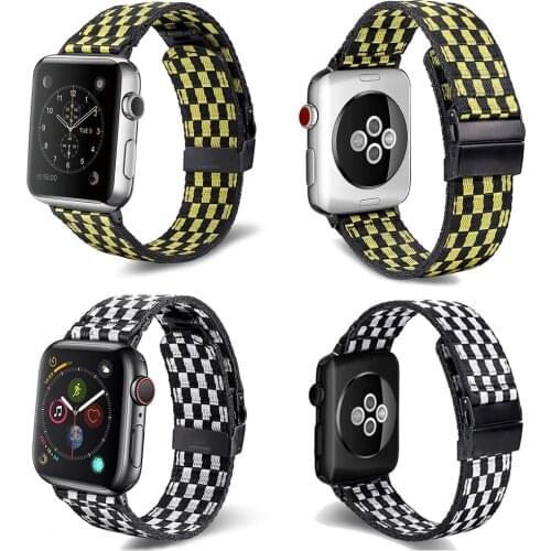 For Apple Watch 6 Strap Series 5 / 4/3/2/1 Nylon Strap Series 40 / 44MM 38 / 42MM Nylon Metal Buckle Strap Wristband Multicolor