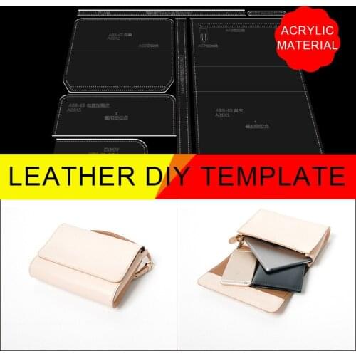 DIY Shoulder Messenger Bag Mold Drawing Pattern Handmade Leather Pattern Draw Pattern Acrylic Template