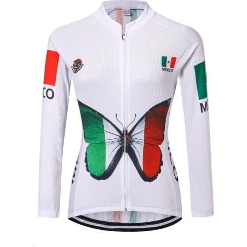 Cycling Jersey Women Summer Short Long Sleeve Ladies Mexico Bike Jersey Ropa Ciclismo MTB Bicycle Clothing Shirts Top Mailllot