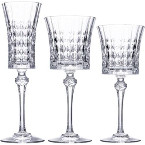 Tall Handcrafted Red or White Wine Glassware Lead-Free Crystal Wine Glasses for Burgundy