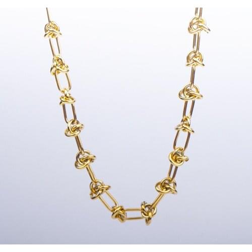 100% Stainless Steel Heavy Duty Chain Necklace For Women Gold/Silver Color Metal Chunky Chain Choker Necklaces Handmade Chain