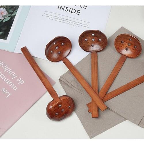 1PCS Japanese Style Tableware Spoon Healthy Wear-resistant Universal Wooden Dining Ladle for Restaurant Kitchen Supplies