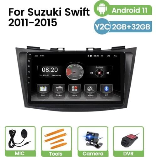 GPS 2G+32G Car Radio Multimedia Player For Suzuki Swift 2011 2012 2013 2014 2015 Android 11 Carplay BT RDS Navigation 4 Core DSP