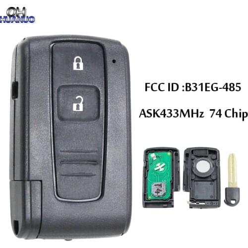 2 button remote key ASK433MHz FCC ID :B31EG-485 TOY43 with 74 chip without LG (suit for Prius)