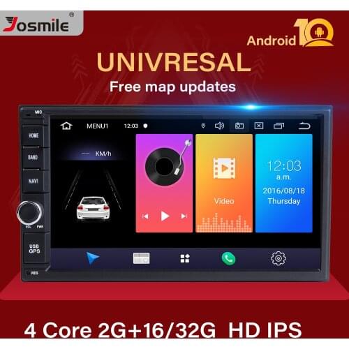 4G RAM Android 10 Auto Radio Quad Core 7Inch 2DIN Universal Car NO DVD Multimedia Player GPS Stereo Audio Head Unit DAB DVR OBD