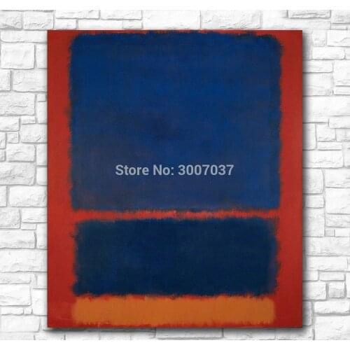 Large Size Blue Orange Red by Mark Rothko Oil Painting Wall Art Paintings Picture Painting Canvas Home Decor Painting art
