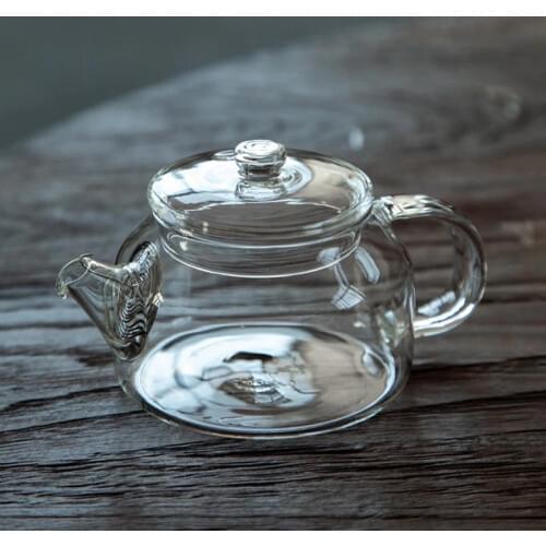 170ml Home Heat-resistant Glass Teapot Puerh Teaware Creative Small Tea Kettle Office Transparent Flower Teapots Kung Fu Tea Pot