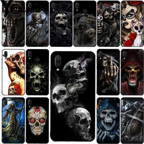 Yinuoda Grim Reaper Skull Skeleton Phone Case for Xiaomi Redmi Note 7 8T Redmi 5plus 6A Note8 4X Note8Pro