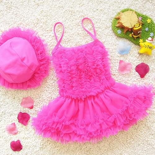 Kids Swimwear Summer Cute Children Beach Bathing Suit Baby Girls Hot Springs One-piece Swimsuit