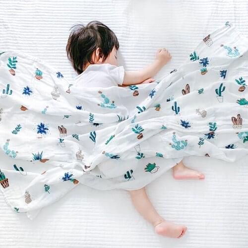 Baby gauze blanket summer thin section newborn bamboo cotton wrapper baby supplies wrap towel baby blanket