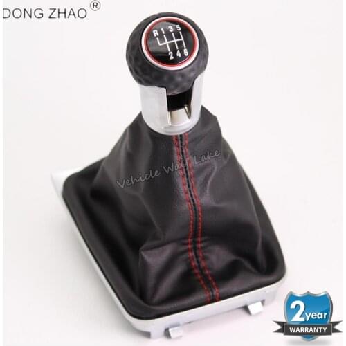 For VW Golf 7 A7 MK7 For GTI GTD 2013 2013 2014 2015 2016 2017 Car-styling 6 Speed Gear Stick Shift Knob Leather Boot
