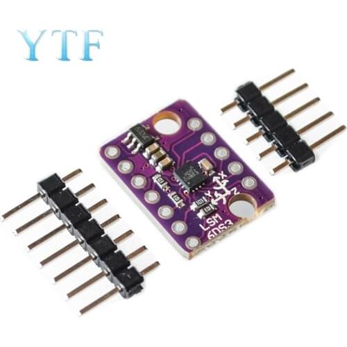 GY-LSM6DS3 LSM6DS3 Accelerometer Gyro Embedded Digital Temperature Sensor Module SPI IIC I2C Interface Module 8kb FIFO Buffer 5V