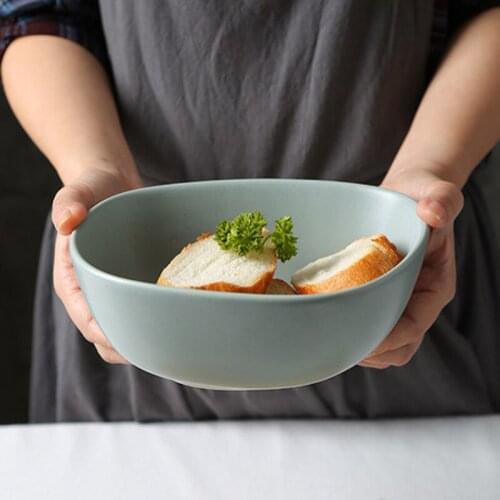 Noodle Bowl Household Large Soup Bowl Creative Ceramic Tableware Nordic Style Ramen Bowl Soup Bowl Single Instant Noodle Bowl