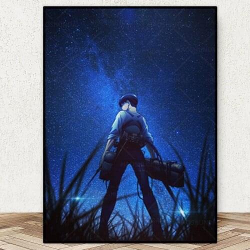 Levi Ackerman Attack on Titan Anime Home Decor Canvas Posters Prints Decoration Art Wall Pictures Living Room Painting