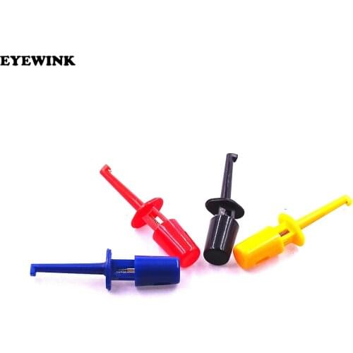 10PCS 1.7'' Multimeter Lead Wire Kit Test Hook Clip Grabbers Test Probe SMT / SMD IC D20 Cable Welding