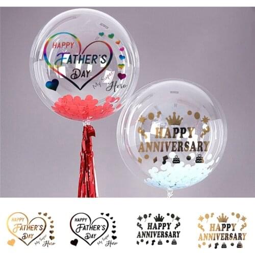 Sticker Decoration Happy Anniversary Bobo PVC Balloon Sticker 10/24/36 inch BoBo Balloon Party DIY Decorations Helium Balloons