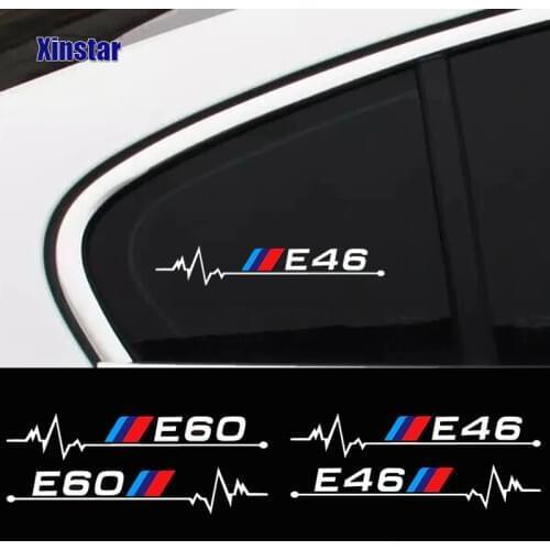 2pcs Car Windows Sticker For BMW E30 E34 E36 E39 E46 E60 E61E87 E90 E83 F10 F20 F21 F30 F35 E84 M3 M5