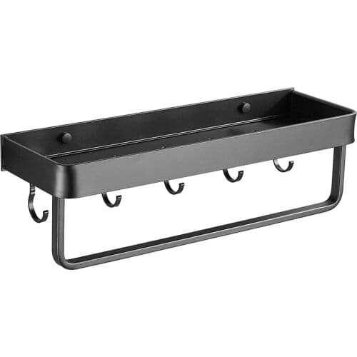Bathroom Shelf Wall Shelves Shelf Black Bathroom Corner Shelf Wall Mounted Black Aluminum Kitchen Storage Holder