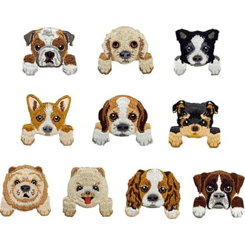 New1 Piece Cute Chihuahua Shiba Dog patch babys clothing patches backpack decoration small applique small cat iron on patch