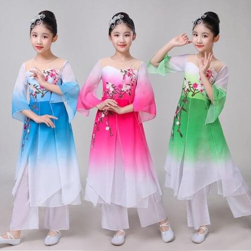 Chinese style new style hmong childrens national wind classical dance costumes elegant childrens costumes
