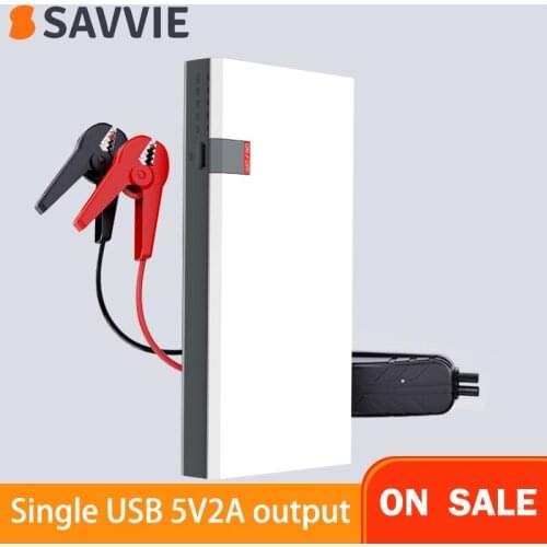 Savvie 800A Car Jump Starter Power Bank 12000mAh Portable Battery Station For 3.5L/6L Emergency Booster Starting Device