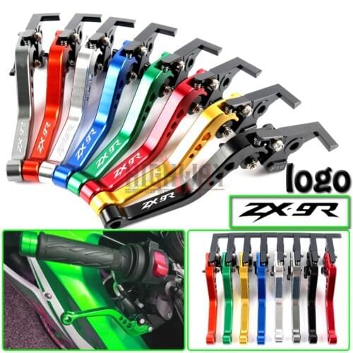 Motorcycle Brake Handle Bar Lever CNC Aluminum Short Adjustable Brake Clutch levers For kawasaki Ninja ZX-9R ZX9R 2000-2003