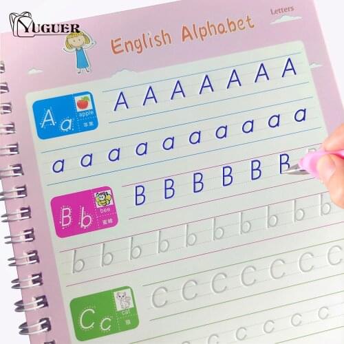 Reusable Writing Paste Calligraphy Handwriting Copybook For Kids Word Childrens Book English Calligraphic Letter Practice Toy