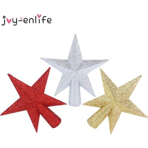 1pcs Glitter Stars Christmas Tree Top Xmas Ornaments Topper Christmas Tree Decoration For Home 2020 New Year Party Supplies