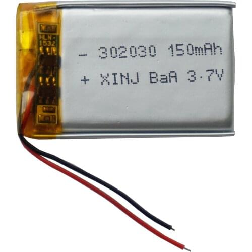 XINJ 3.7V 150 mAh Polymer Li Lithium Battery Lipo 302030 For DVC Smart Watches Mp3 Mp4 Headphones Bluetooth Earphone Speaker Pen