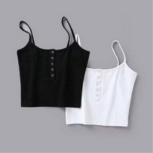 Summer 2021 Women Strap Crop Top Women Sexy Backless Leakage Navel Solid Camisole Sexy Tank Top Tube Top Breathable Crop tops