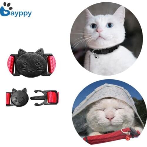 1Pcs Quick Release Nylon Cat Collar for Cats Kitten Puppy Breakaway Safety Buckle Cat Collar Neck Strap With Bell Pet Supplies