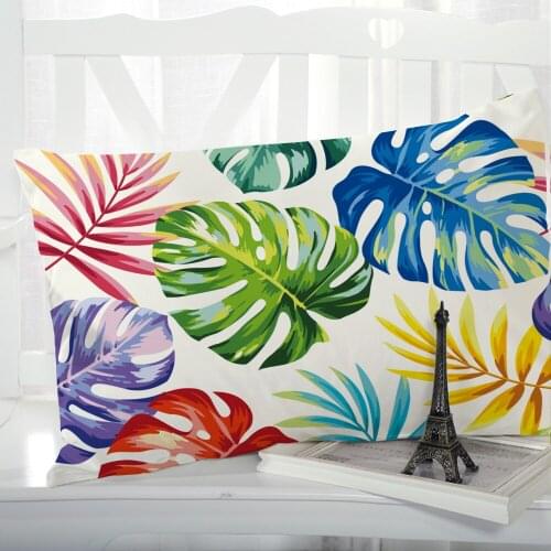 1pc Pillow cover Pillow case Luxury Bedding Pillowcase Pillowcovers decorative Customizable size 3D Print Nordic leaf colour