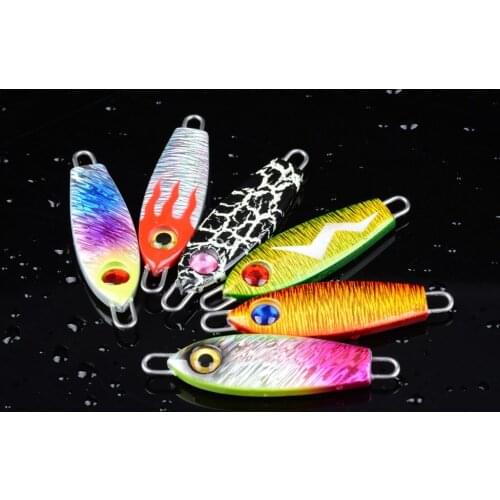 1Pcs 6cm/24.5g Sinking Slow Shake Metal Jigging Fishing Spoon Iron Plate Crankbait Hard Baits Laser Deep Sea Fishing Jig Lures