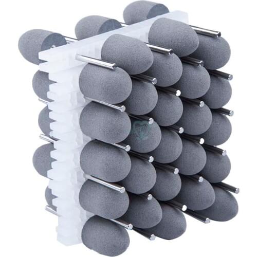 100pcs Gray SILICONE Rubber Polishers Diamond Polishing Burs 2.35mm