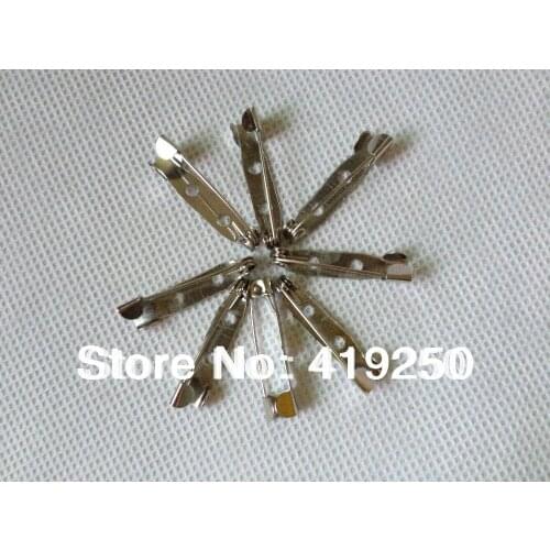 1000pcs 25mm Safety Lock Back bar Pin DIY brooch base, Dual Brooch Back Base With Safety Pin use for brooch and hair jewelry