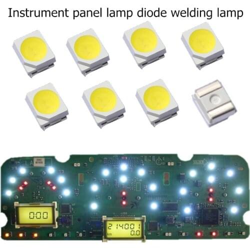 100pcsLED 3528 SMD Car Cluster Gauges Dashboard White Ice Blue Red Pink Green Red Instruments Panel Light Neo Wedge Bulbs