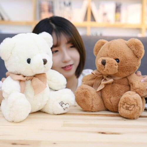 25cm Kawaii Cartoon Creative Teddy Bear Plush Stuffed Soft Cushion Pillow Gift for Children Girls Birthday Valentines Day G