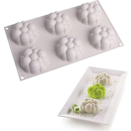 6 Cavity Cloud Shape Silicone Cake Mousse Mold Dessert Cake Mousse Mold DIY 3D Baking Moulds Cake Decorating Tools