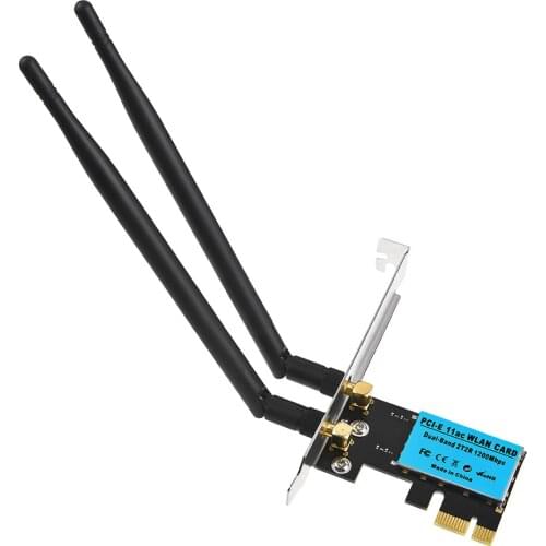 Wireless WiFi Network Card 2.4G/5GHz Wi-Fi Receiver High Speed 1200Mbps Wireless Network Card Wifi Adapter