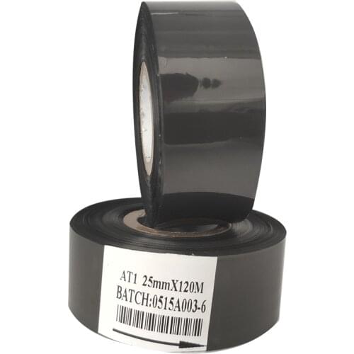 Black color hot ink roll coding foil for ribbon printer