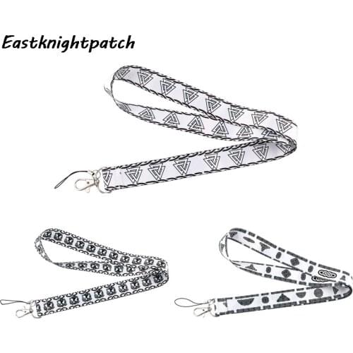 E3189 Fashion Classical Viking Symbols Necklack Lanyard Key Gym Strap Multifunction Mobile Phone Decoration