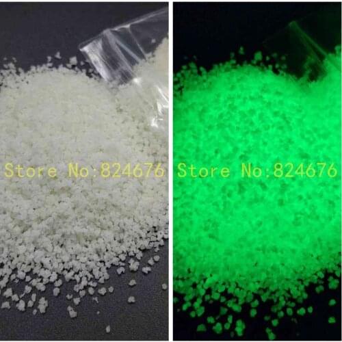 Glow in the Dark Sand Noctilucent Sand Stone Bright Yellow-green DIY Nail Glitter Decoration Luminous Sand for Park Yard Party