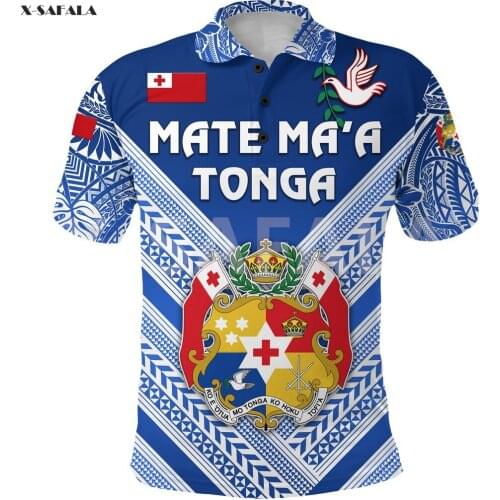 Samoa Polynesian Tokelau Fiji Maori 3D Over Printed Polo Shirt Men Women Unisex Thin Collar Short Sleeve Street Wear Casual Tee