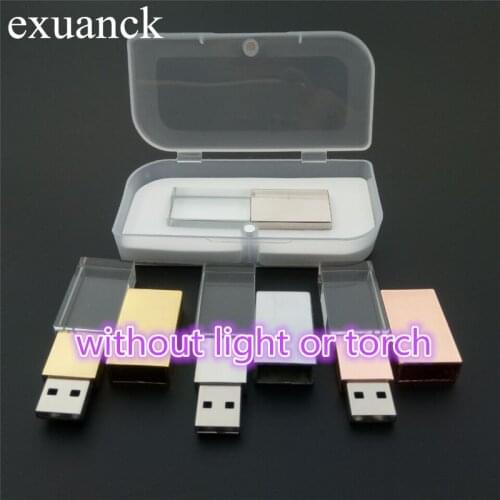 Crystal usb sticks 3D print custom logo 4GB 8GB 16GGB usb flash pendrive 32GB transparent glass (over 10 pcs free logo)