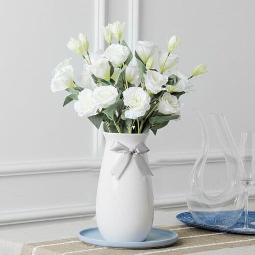 Artificial Flowers Wedding Decoration Fake Platycodon Grandiflorum Flowers Bouquet Home Decoration Accessories For Living Room