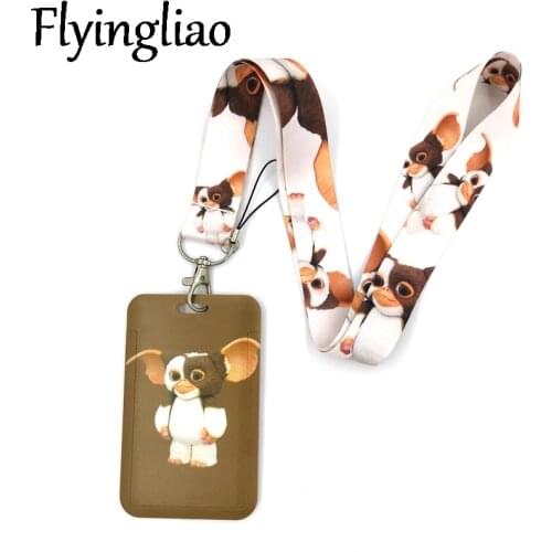 Gremlins Gizmo Creative Lanyard Card Holder Student Hanging Neck Phone Lanyard Badge Subway Access Card Holder Accessories Gifts