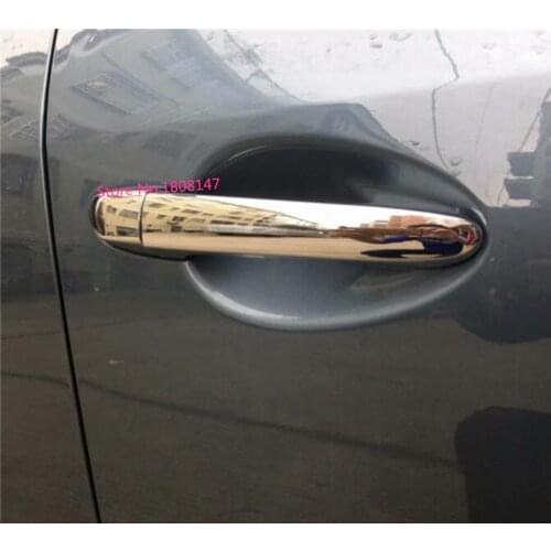 Car Sticker Cover Frame Lamp Trim ABS Chrome Door Handrail Armrest Handle 8pcs For Mazda2 Mazda 2 Demio 2015 2016 2017 2018