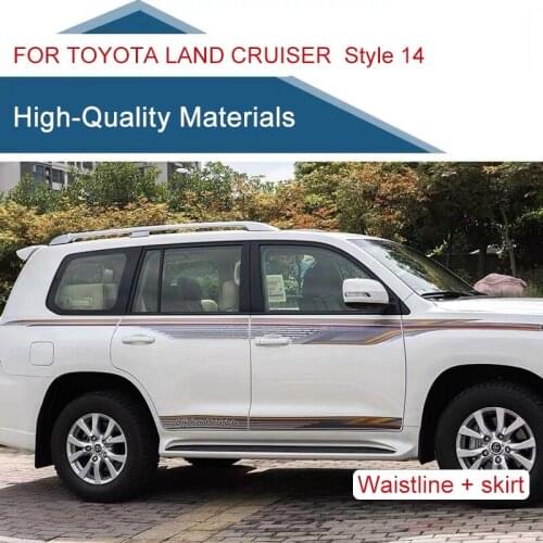 Fit For 2008-2019 Toyota Land Cruiser Car Decals Body Color Strip Lu Patrol Modified Sticker Decoration Car Sticker Pull Flower