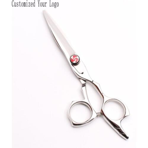5.5" 6" Shiny 440C Customize Logo Cats Straight Scissors Thinninng Shears Dogs Grooming Scissors Professional Pet Scissors C9017