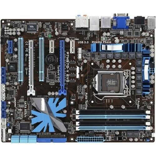 Free shipping original motherboard ASUS P7H57D-V EVO DDR3 LGA 1156 for I5 I7 CPU USB2.0 USB3.0 16GB Desktop motherborad